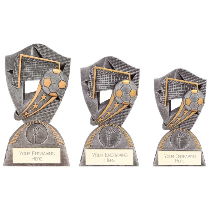 PHANTOM FOOTBALL TROPHY - 3 SIZES - 11.5CM TO 15.5CM